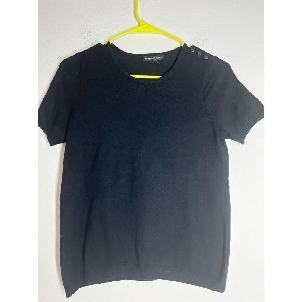 Mango Knit Top Black Size S